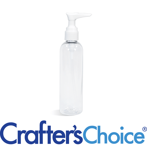 2 oz Clear Bullet w/ White Ribbed Lotion Pump Set
