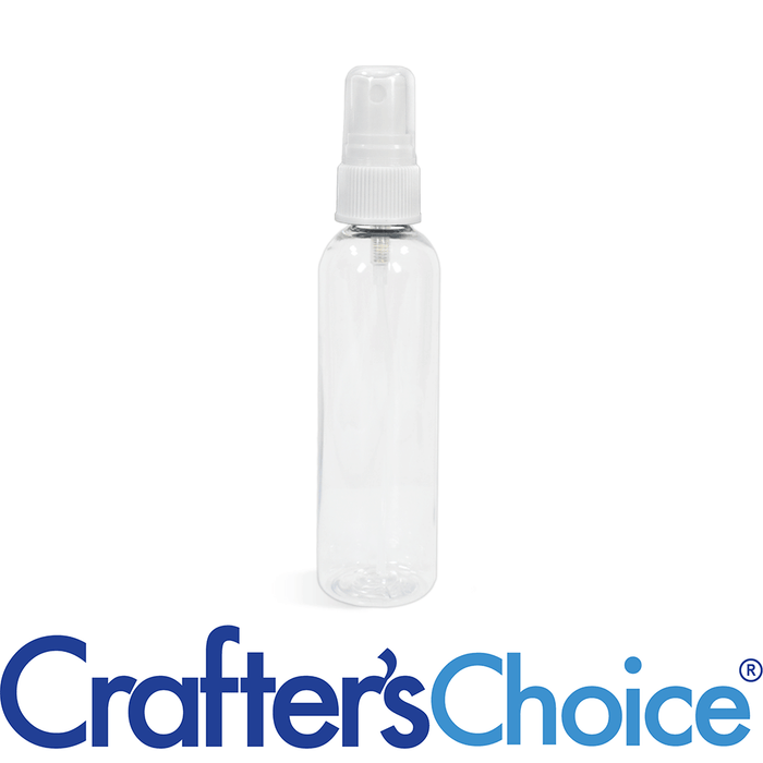 2 oz Clear Bullet with White Ribbed Sprayer Set