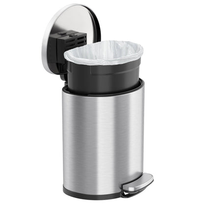 5 Gallon / 19 Liter SoftStep Semi-Round Step Pedal Trash Can with removable inner bucker