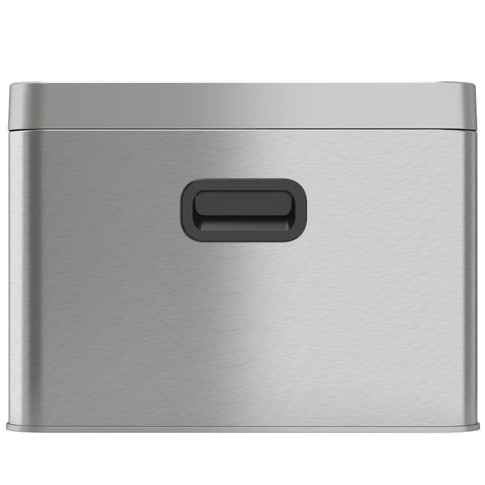 5.3 Gallon / 20 Liter Dual Compartment Open Top Trash Can & Recycle Bin side view