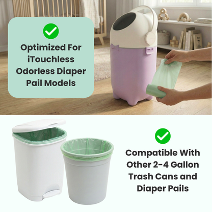 3-Pack (90 pcs) Diaper Pail Bag Refill