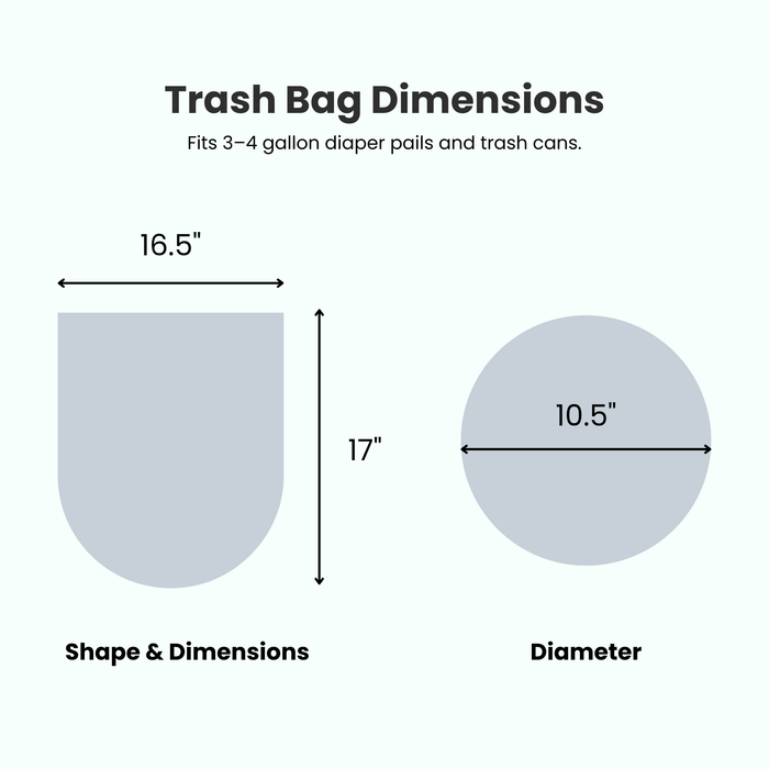 3-Pack (90 pcs) Diaper Pail Bag Refill