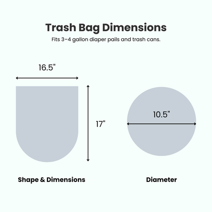 3-Pack (90 pcs) Diaper Pail Bag Refill