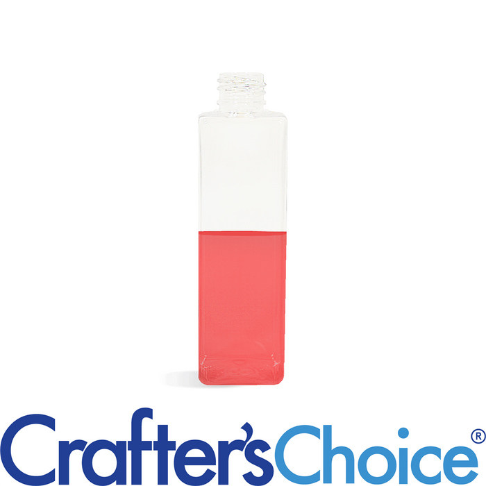 4 oz Clear Square Plastic Bottle - 20/410