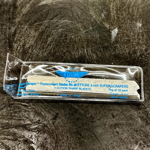 4" SUPER SCRAPER REFILL BLADES FOR 2007 FLOOR SCRAPER (10/pkg) (ETTORE)