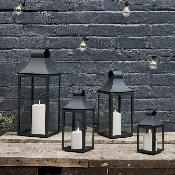 45cm Albury Black Garden Lantern with TruGlow® Candle
