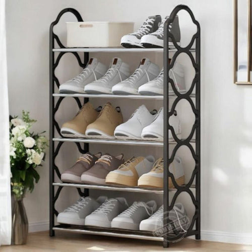 5-Layer Metal Shoe Rack – Space-Saving Organizer