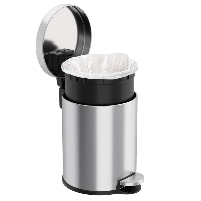 1.3 Gallon / 4.9 Liter SoftStep Round Step Pedal Trash Can removable inner bucket