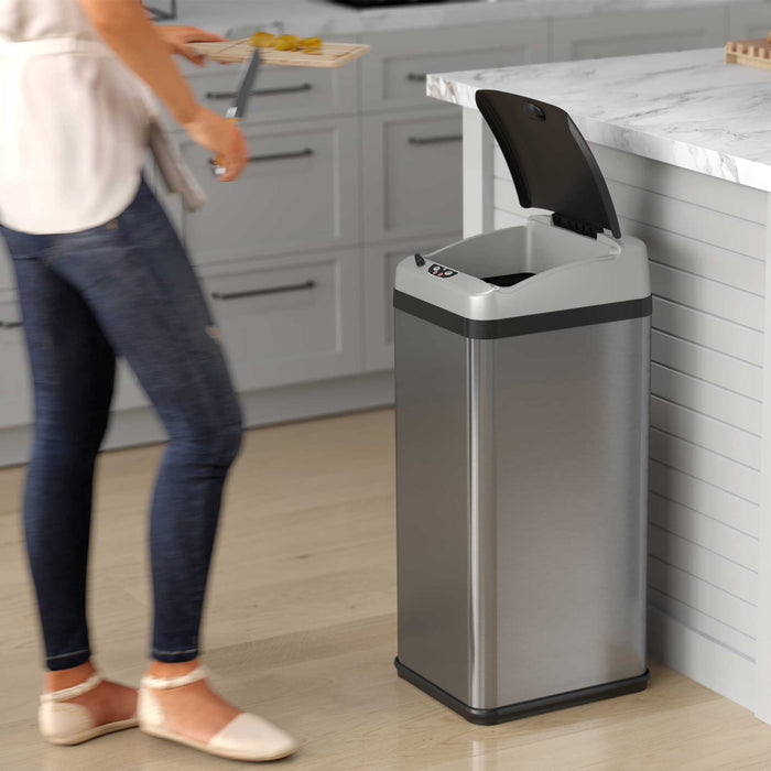 IT13RX Platinum Edition 13 Gallon Sensor Trash Can with Odor Filter in kitchen