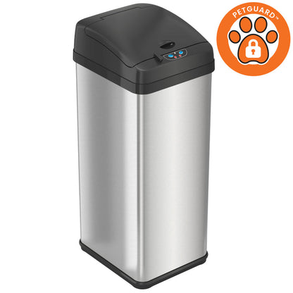 Main product image of the iTouchless IT13MXL 50 Liter (13 Gallon) stainless steel pet-proof trash can
