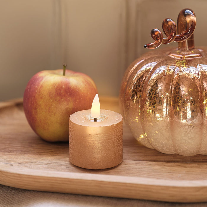 6 TruGlow® Copper Distressed LED Votive Candles with Remote Control