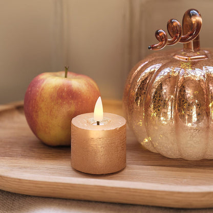 6 TruGlow® Copper Distressed LED Votive Candles with Remote Control