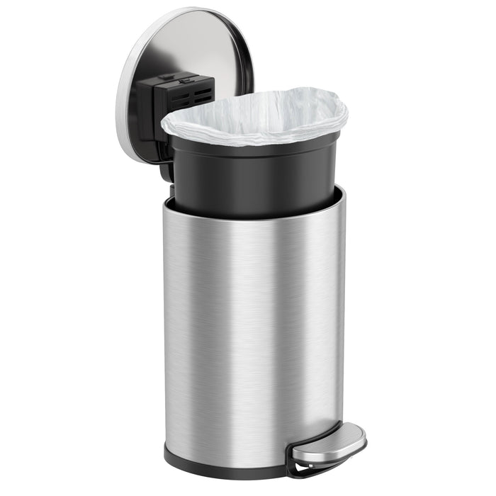 2 Gallon / 7.6 Liter SoftStep Semi-Round Step Pedal Trash Can with removable inner bucket