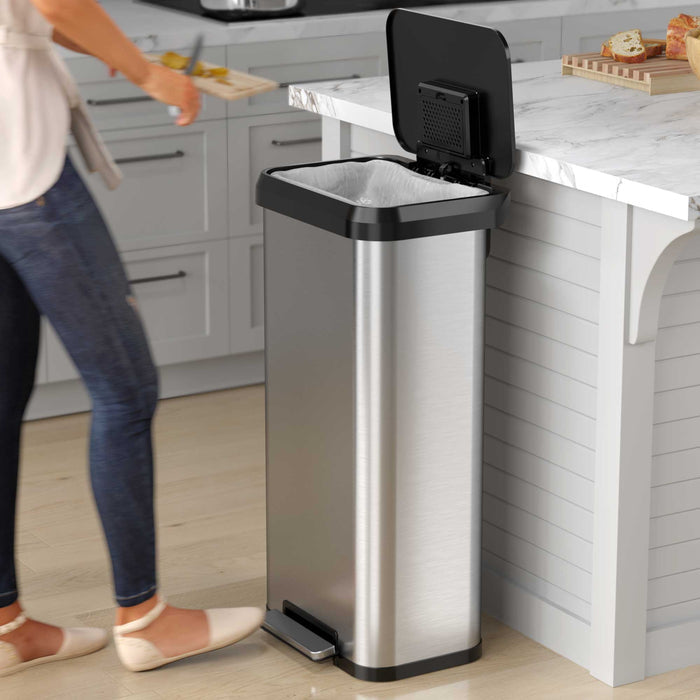 iTouchless 20 Gallon / 75 Liter SoftStep ProX Step Pedal Trash Can in kitchen