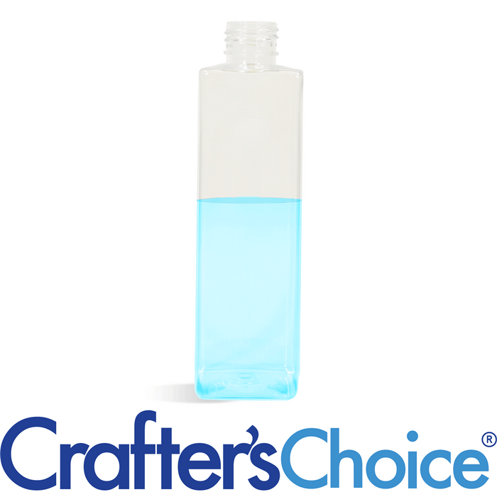 8 oz Clear Square Plastic Bottle - 24/410