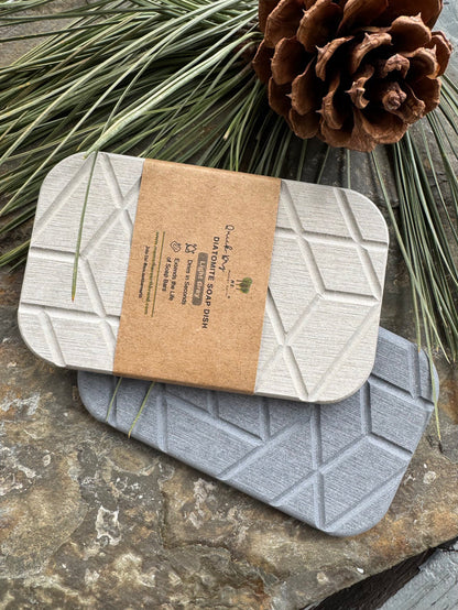 Geometric Quick-Dry Diatomite Soap Dish | Zero Waste | ECO (Dark Gray)
