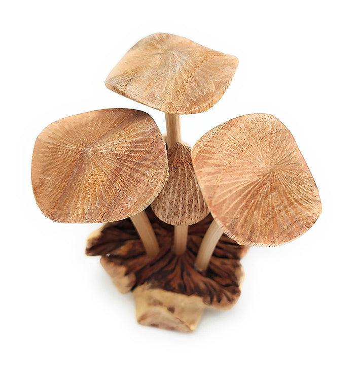 A Lost Art - Hand Carved Extra Small Wooden Mushroom