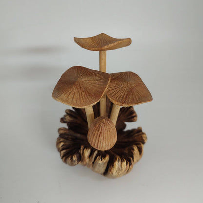 A Lost Art - Hand Carved Extra Small Wooden Mushroom