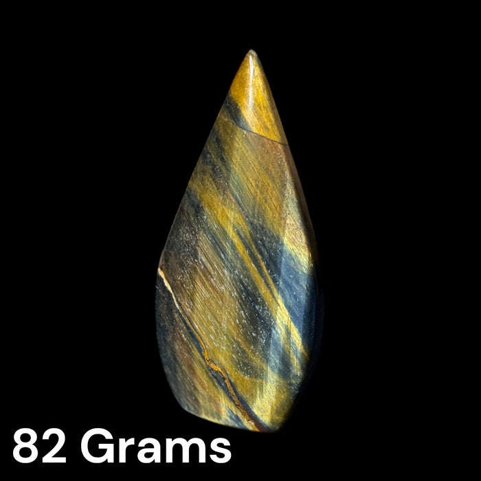 AAA Blue Tiger’s Eye Falcon’s Eye Tear Drop Ornament with golden flash Raven's Cauldron 6 N Sandusky St. Delaware, OH 43015