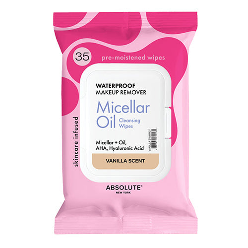 Absolute New York Micellar Oil Waterproof Makeup Remover Wipes 35 Wipes
