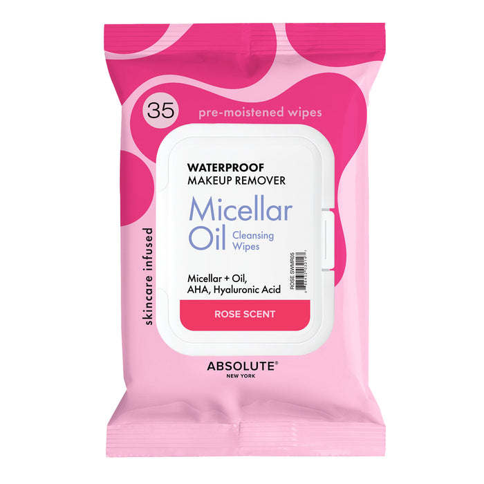 Absolute New York Micellar Oil Waterproof Makeup Remover Wipes 35 Wipes