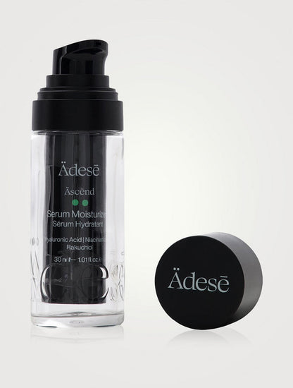 ÄDESĒ Äscēnd The Serum Moisturizer in 30ml bottle, featuring sleek packaging and clear labeling, suitable for skincare routines