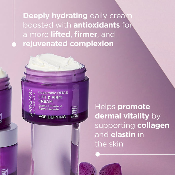 Age Defying Hyaluronic DMAE Lift & Firm Cream - Andalou Naturals US