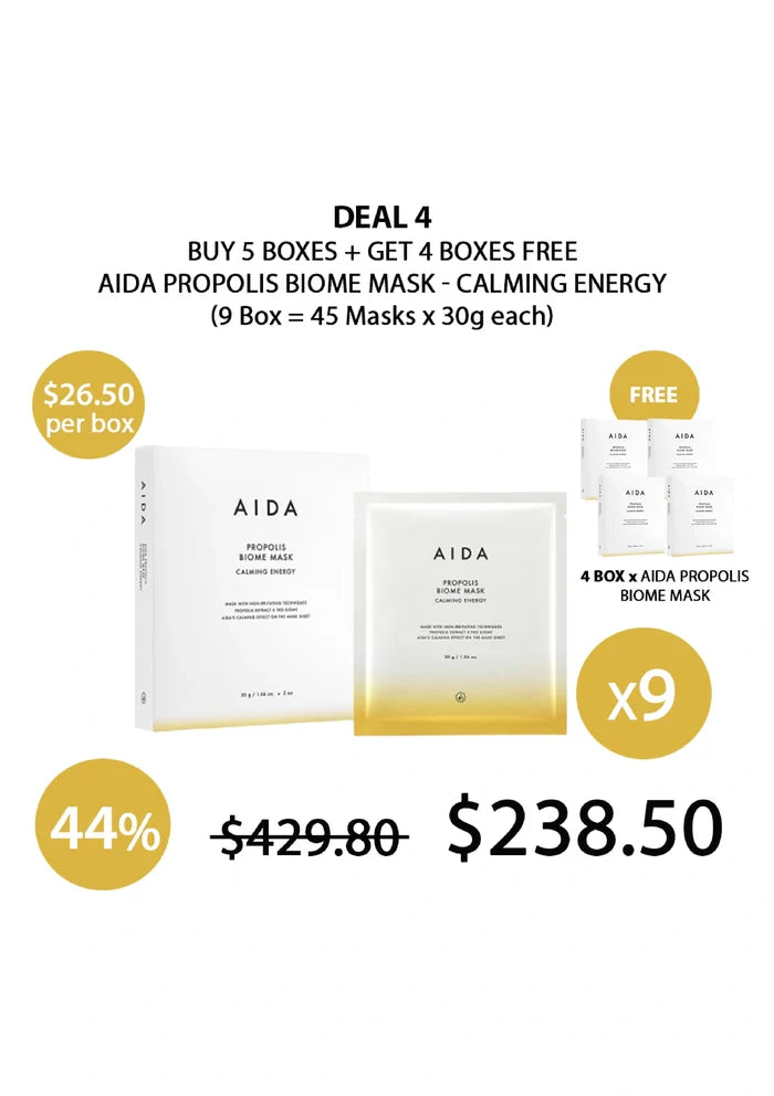 (BUY 5+4 FREE) AIDA PROPOLIS BIOME MASK