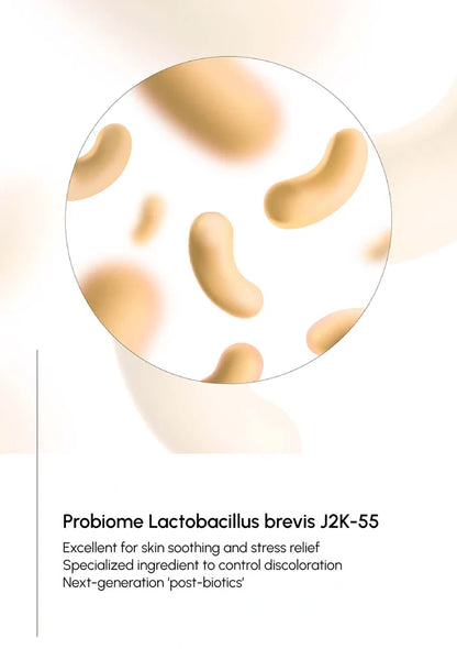 Probiotic bacteria illustration with text on a light background