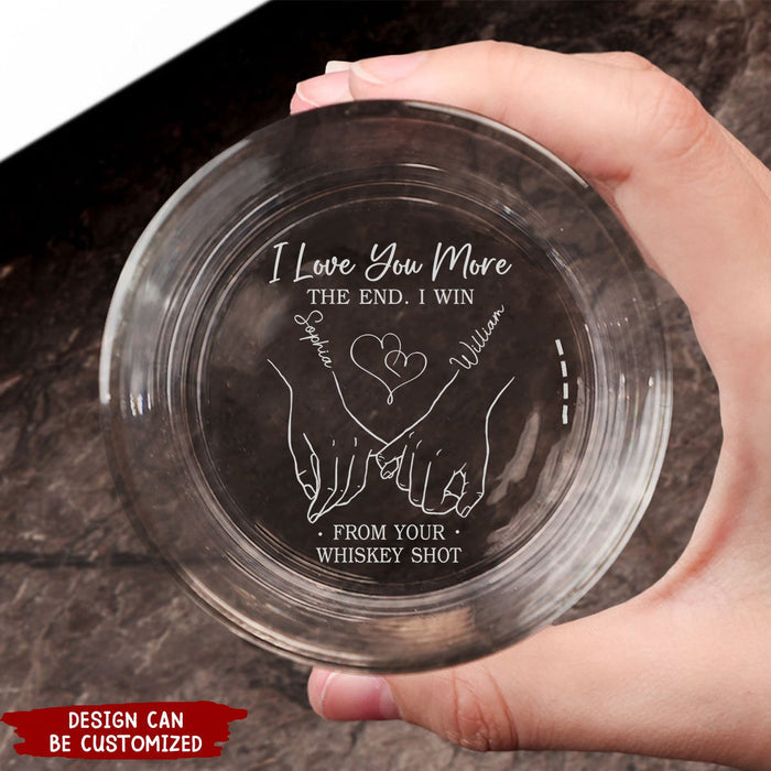 All Of Me Loves All Of You - Couple Personalized Custom Whiskey Glass