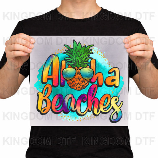 Aloha Beaches DTF Transfers - Ready To Press