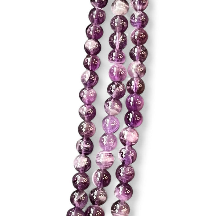 Amethyst 6mm crystal bead strand