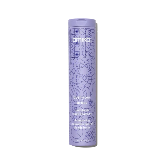 Amika Bust Your Brass Cool Blonde Repair Shampoo Salon Blissful - bottle