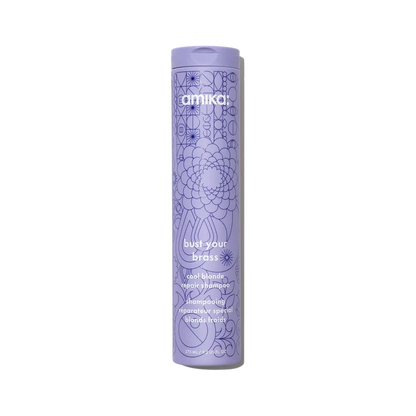 Amika Bust Your Brass Cool Blonde Repair Shampoo Salon Blissful - bottle
