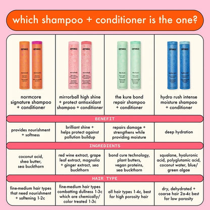 Amika Mirrorball High Shine + Protect Antioxidant Shampoo chart