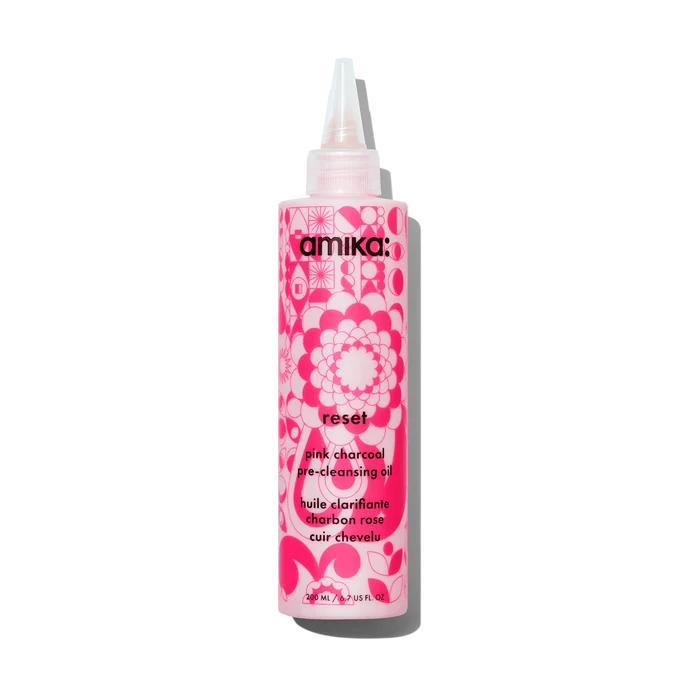 Amika Reset Pink Charcoal Scalp Cleansing Oil bottle