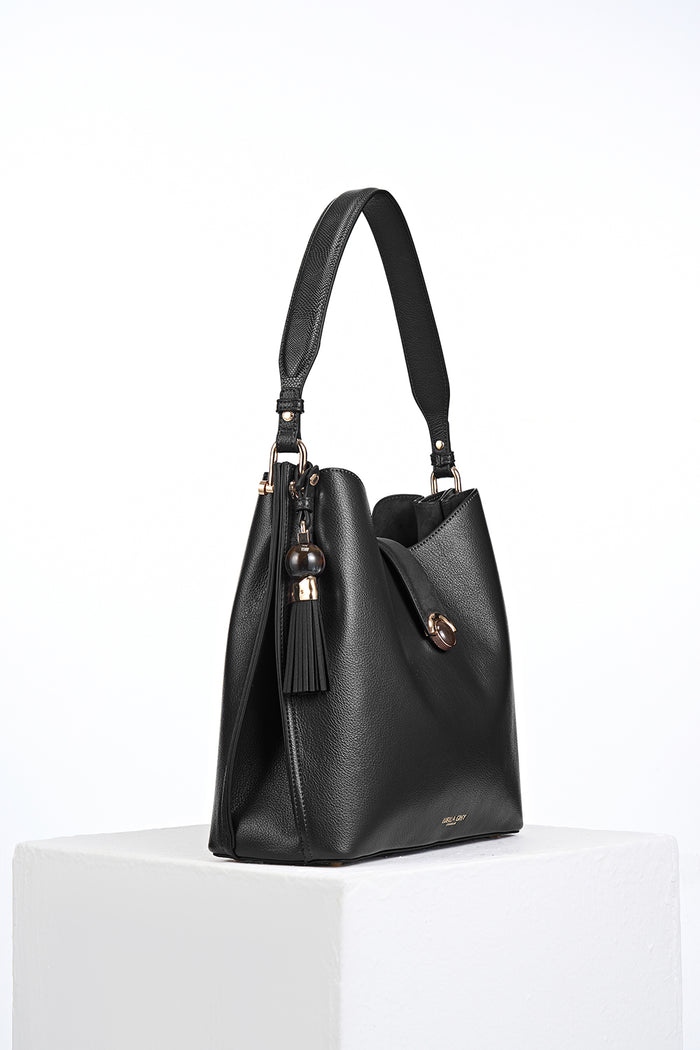 Andrea Black Hobo Tote