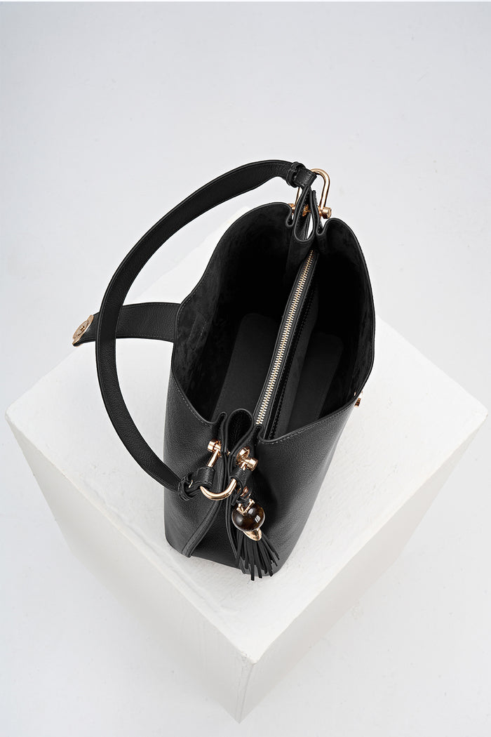 Andrea Black Hobo Tote