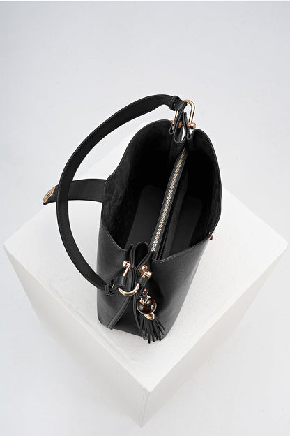 Andrea Black Hobo Tote