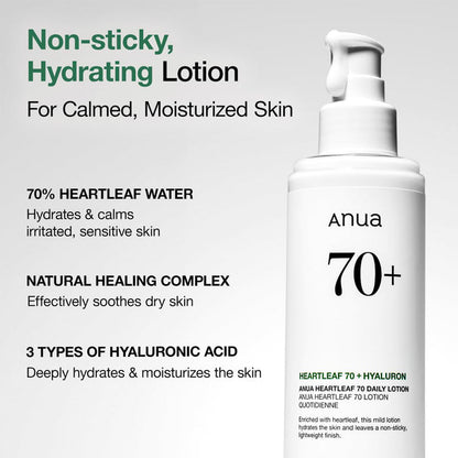 Anua Heartleaf 70+ Daily Lotion 6.76oz/ 200ml