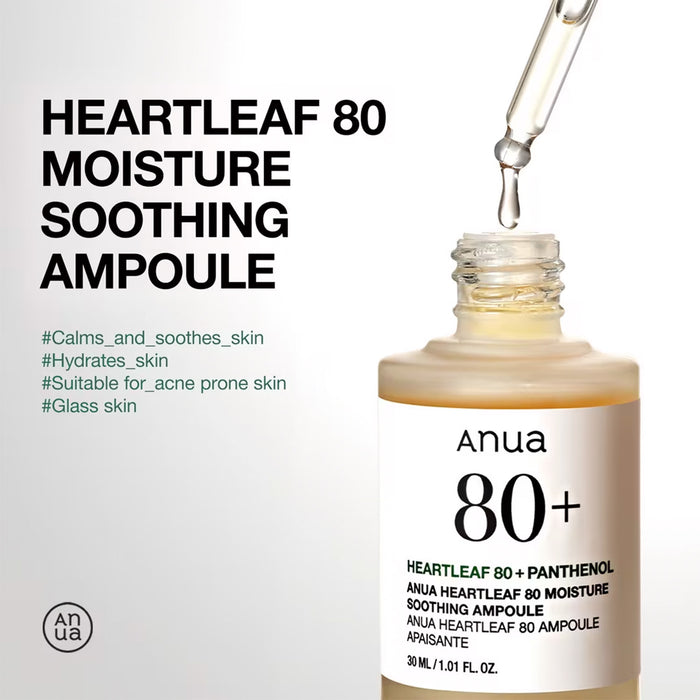 Anua Heartleaf 80+ Soothing Ampoule 1.01oz/ 30ml