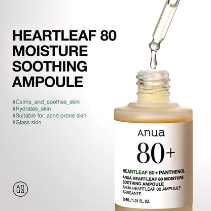 Anua Heartleaf 80+ Soothing Ampoule 1.01oz/ 30ml
