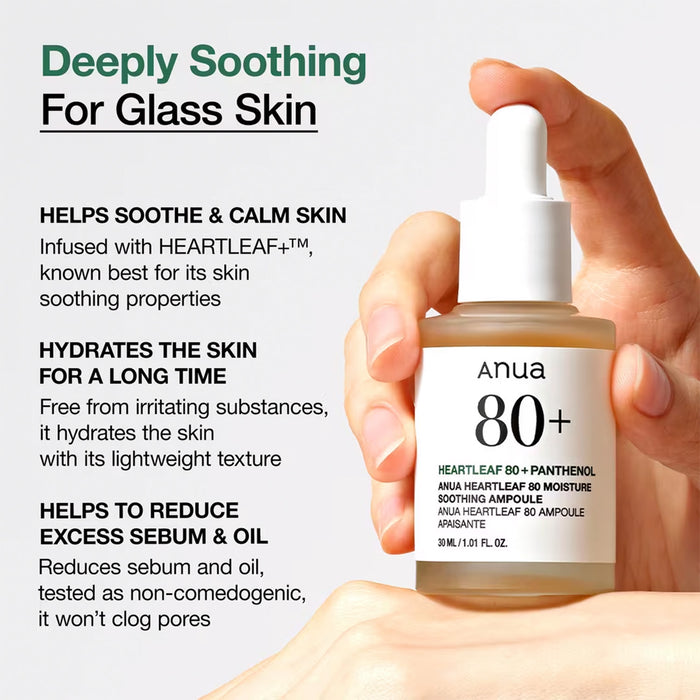 Anua Heartleaf 80+ Soothing Ampoule 1.01oz/ 30ml
