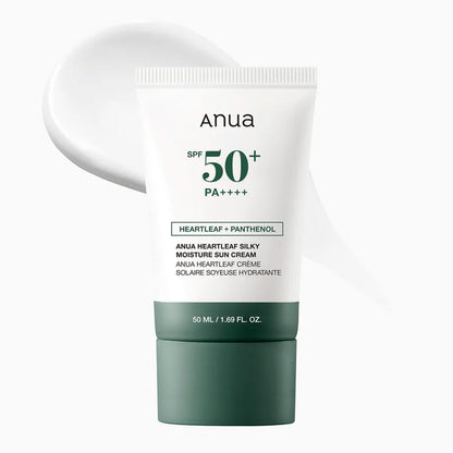 Anua Heartleaf Silky Moisture Sunscreen SPF50+ 1.69oz/ 50ml