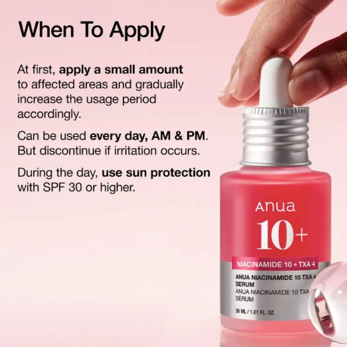 ANUA - NIACINAMIDE 10%+TXA 4% Serum – Face Serum | Korean Skincare Canada - VGLE Beauty