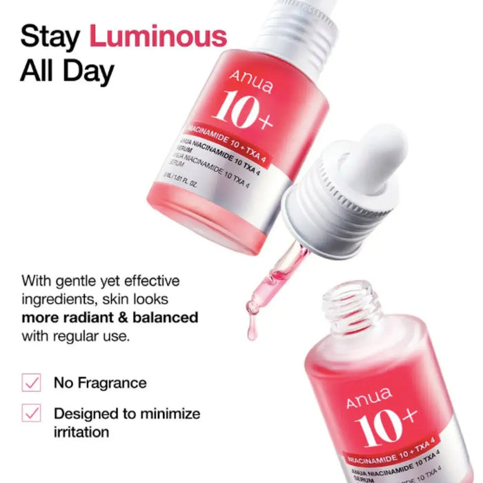 ANUA - NIACINAMIDE 10%+TXA 4% Serum – Face Serum | Korean Skincare Canada - VGLE Beauty