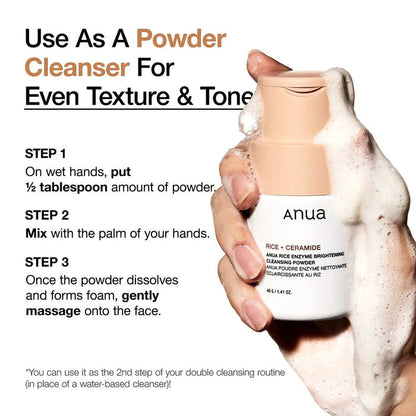 Anua Rice Enzyme Brightening Cleansing Powder 40g Anua