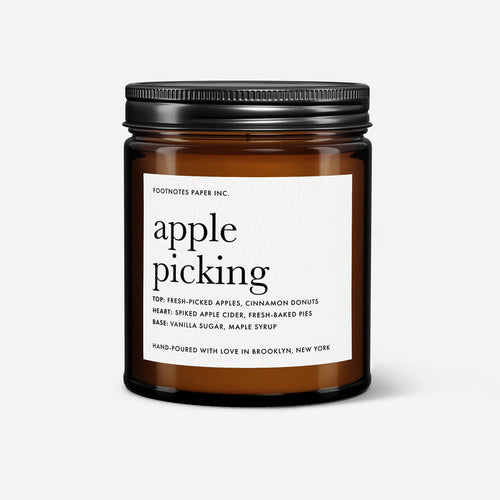 Apple Picking Candle | Fall Apple Candle - Footnotes Paper