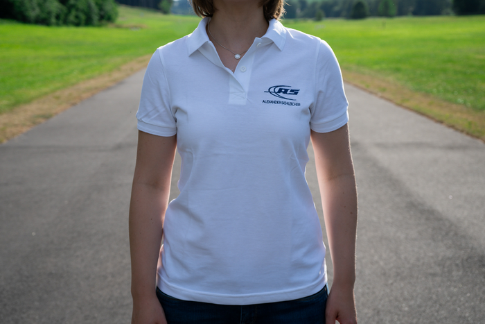 AS Logo - Weißes Poloshirt - Damen