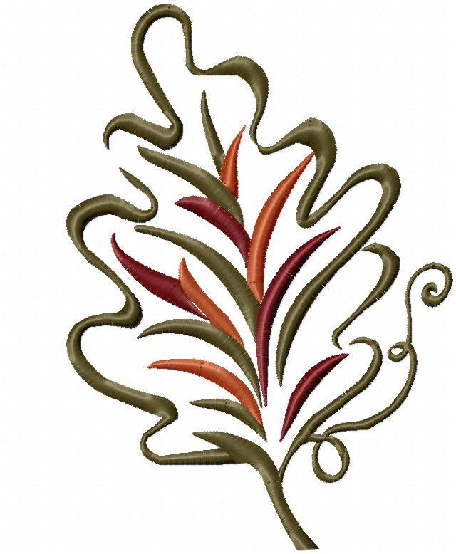 Autumn Leaf - 3 versions  Machine Embroidery Design